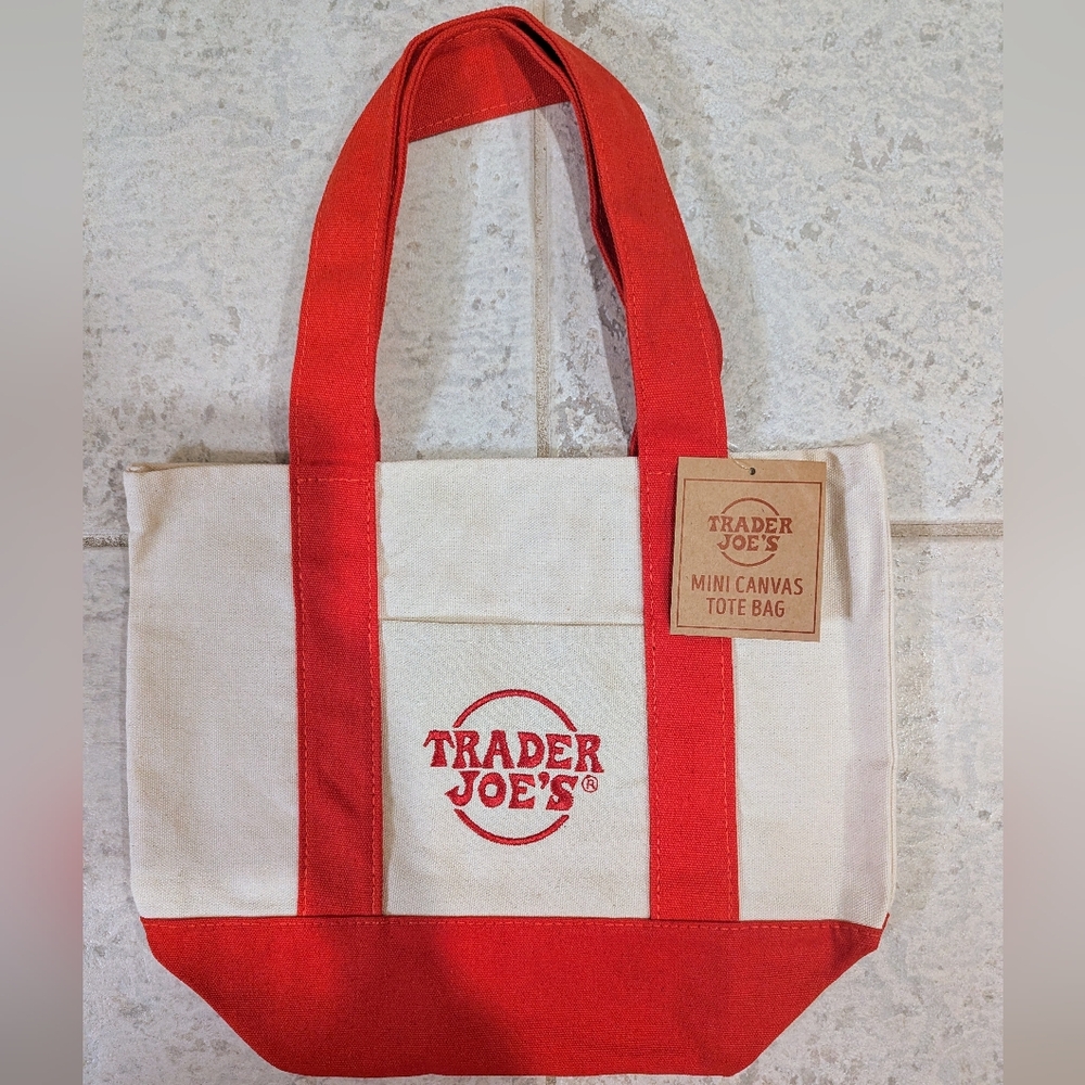 Trader Joe's Red Mini Canvas Tote